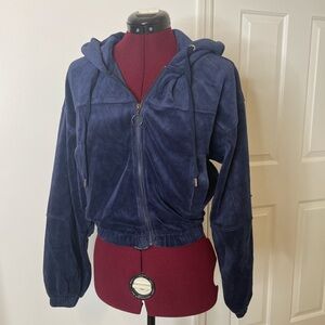New Navy Velvet Hoodies with pockets